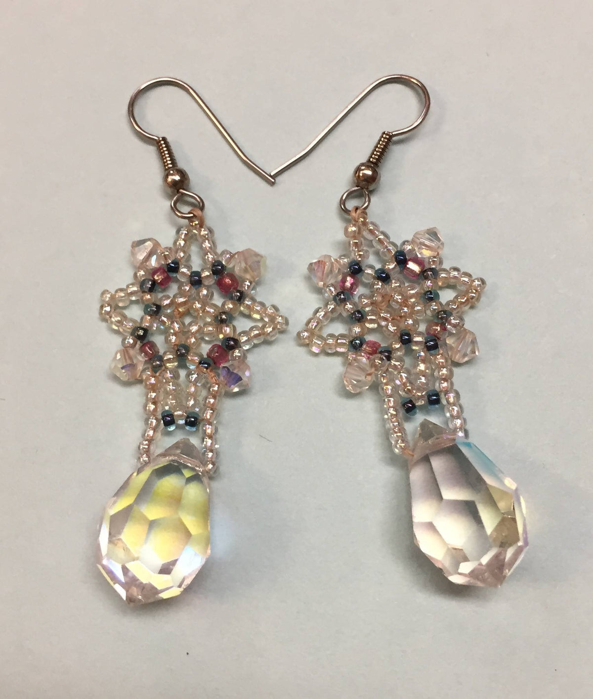 Bohemain Crystal Snowflake Earrings