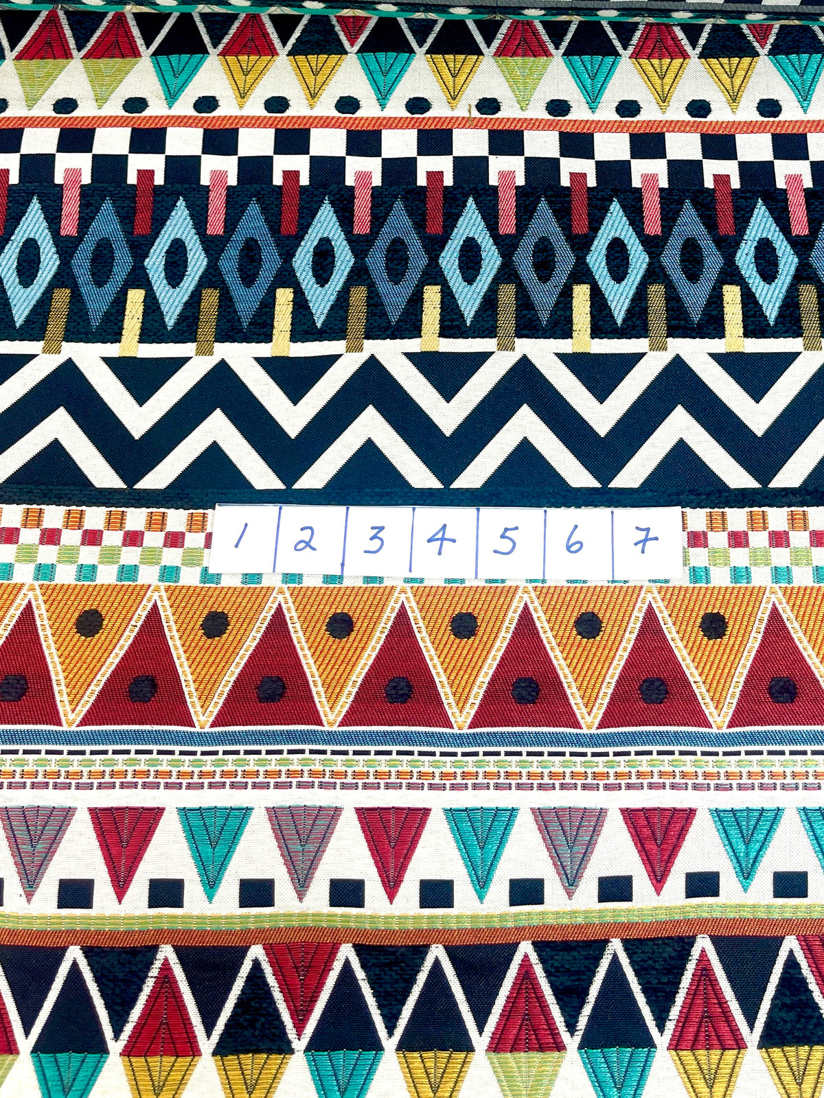 Fabric: Banded Geometric Tapestry