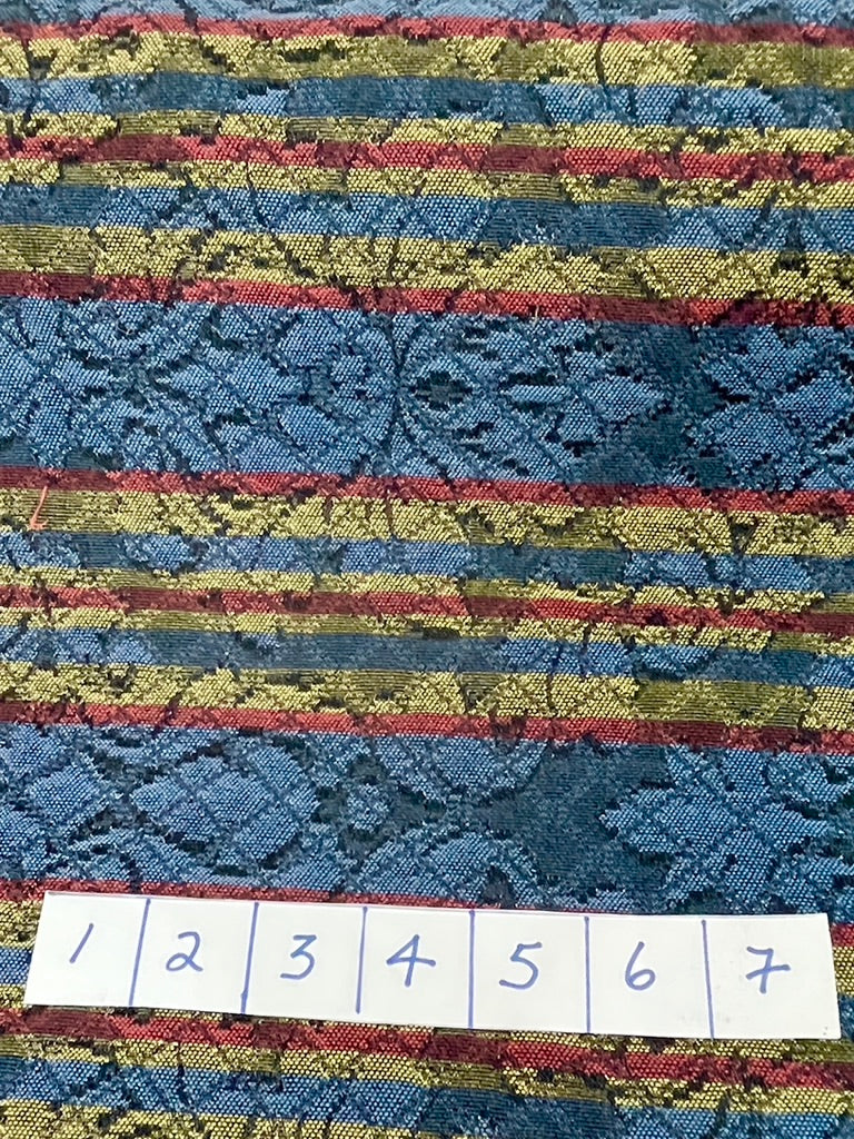 Fabric: Blue Banded Jacquard