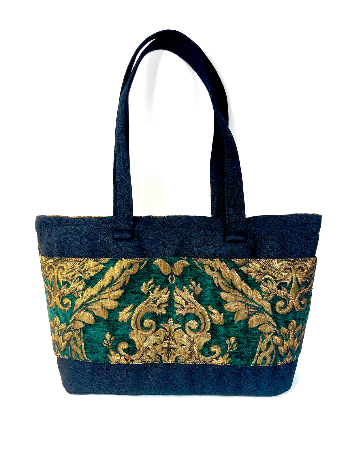 Marilyn Bag in Royal Green Tapestry and Black Jacquard
