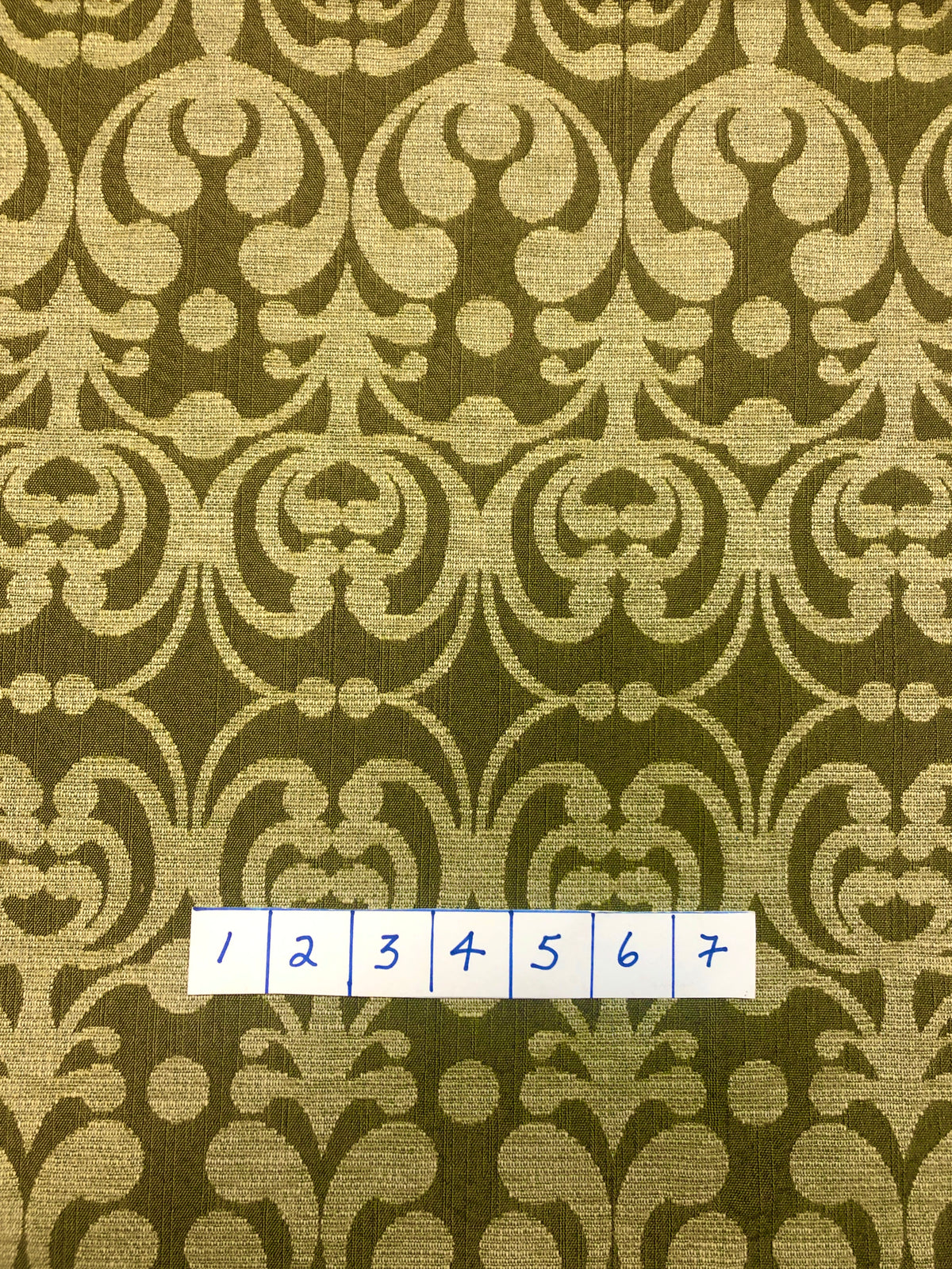 Fabric: Sage and Beige Scroll