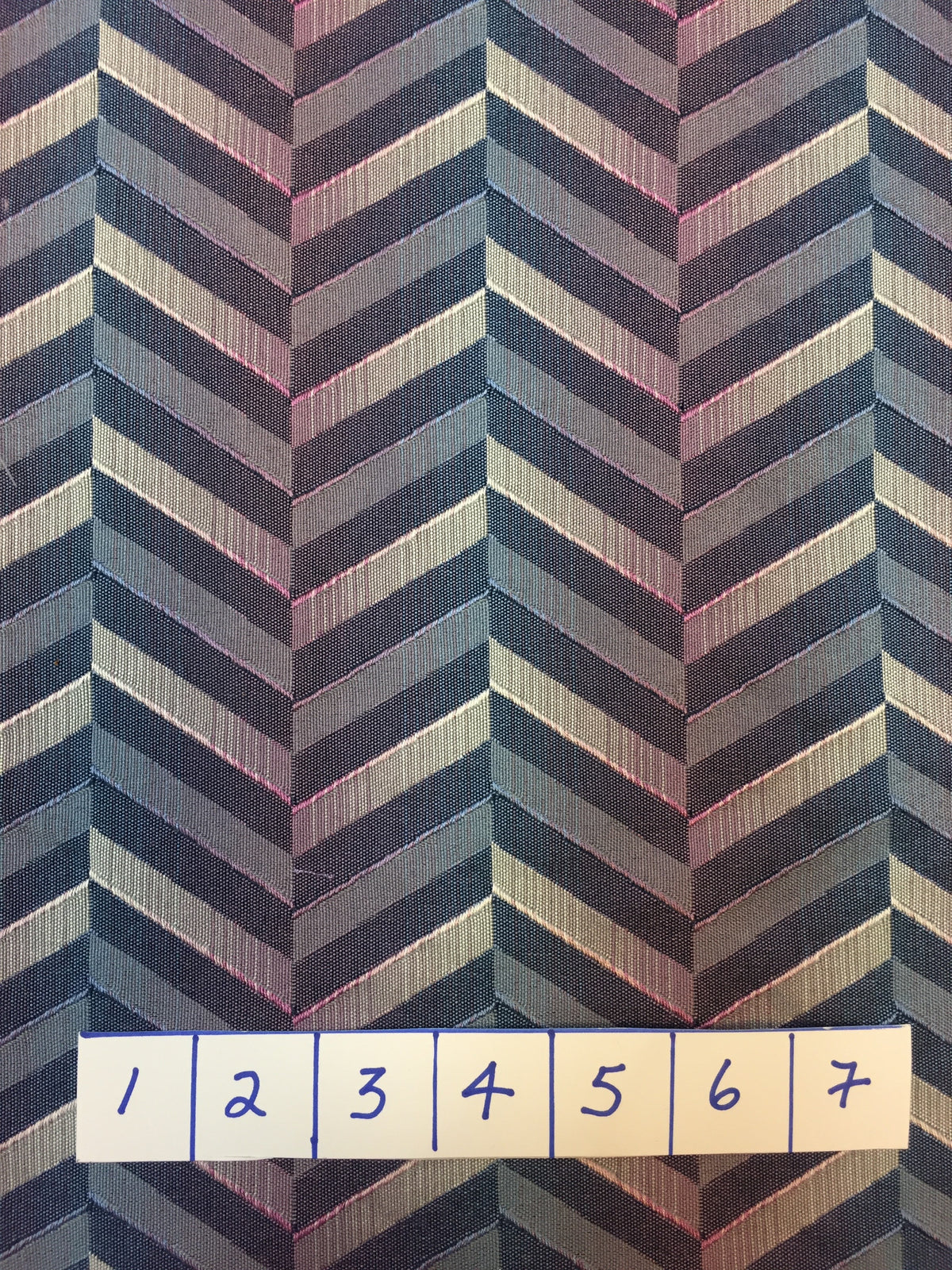 Fabric 171: Blue & Silver Chevron