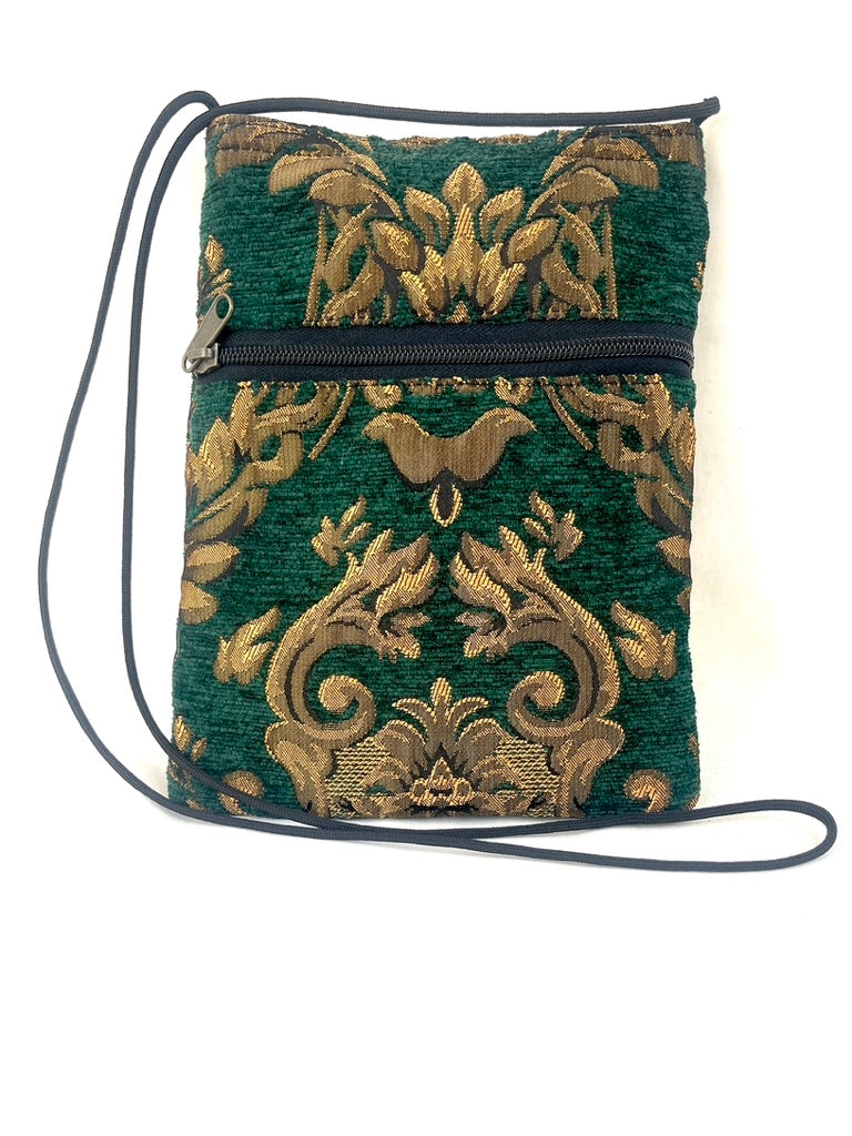 Patch Purse in Imperial Green Jacquard