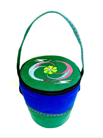 Custom Made Water Drum Bag Yin Yang Waterbird and Lightening