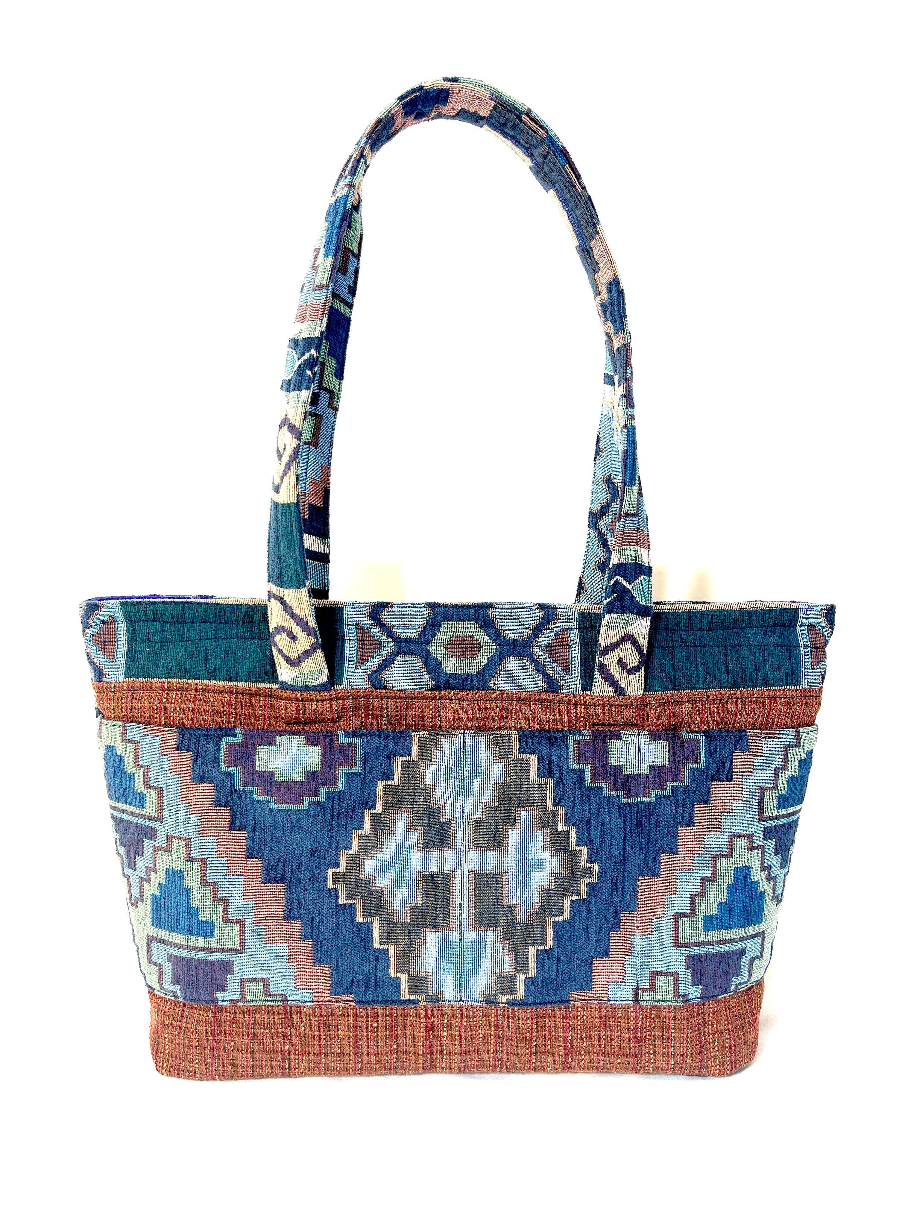 Marilyn Bag in Geometric Tapestry and Russet Jacquard