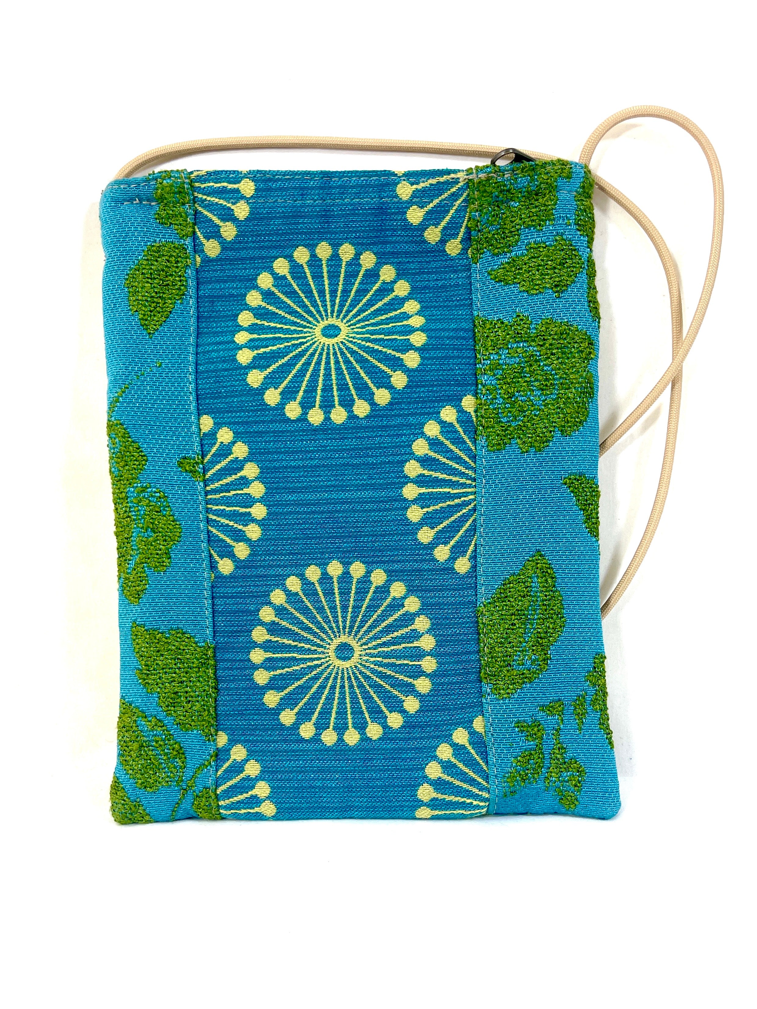 Patch Purse in Turquoise Pinwheel with Coordinating Weaves