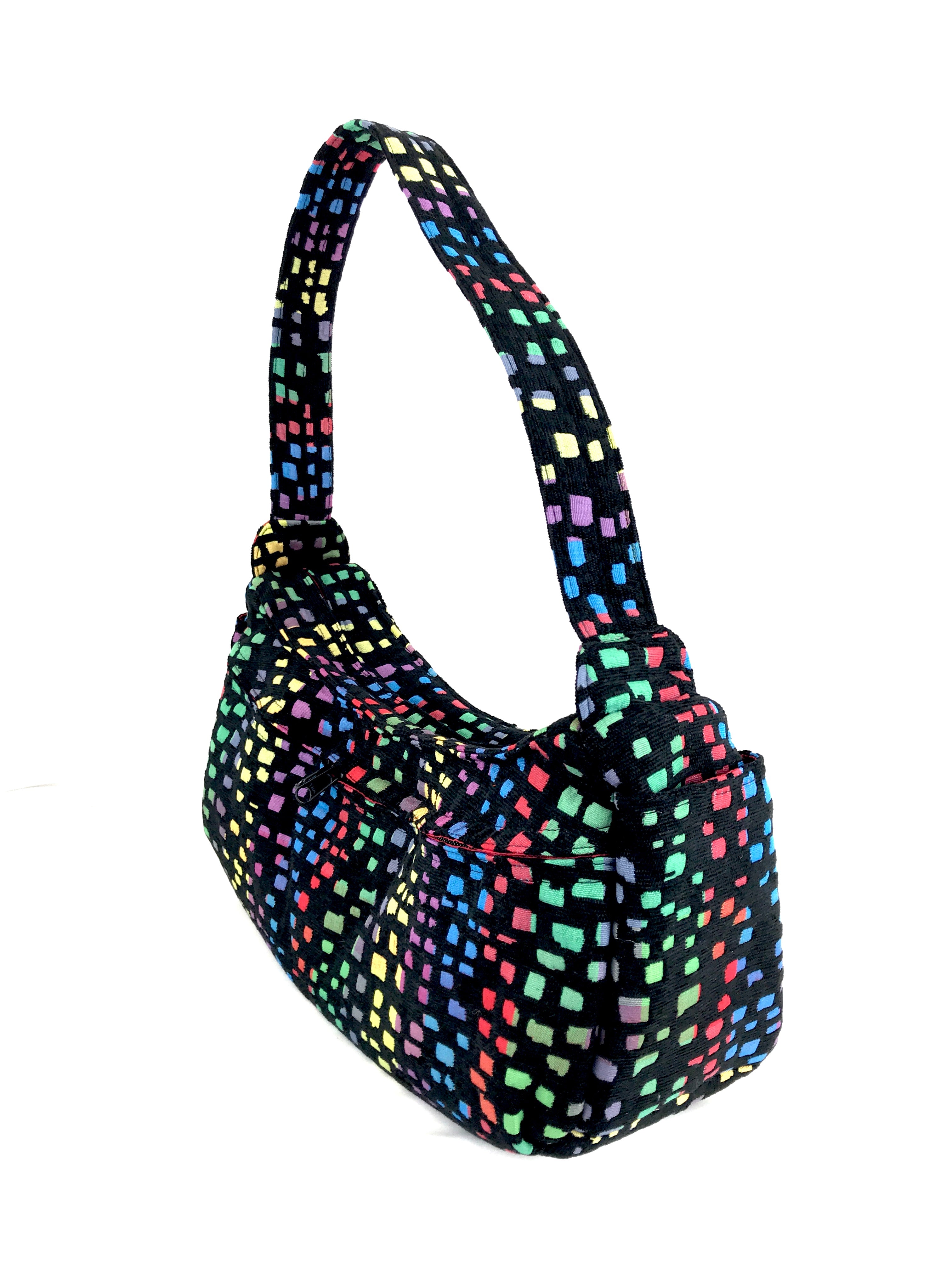 Boat Bag,  Large, in Rainbow Mosaic Chenille