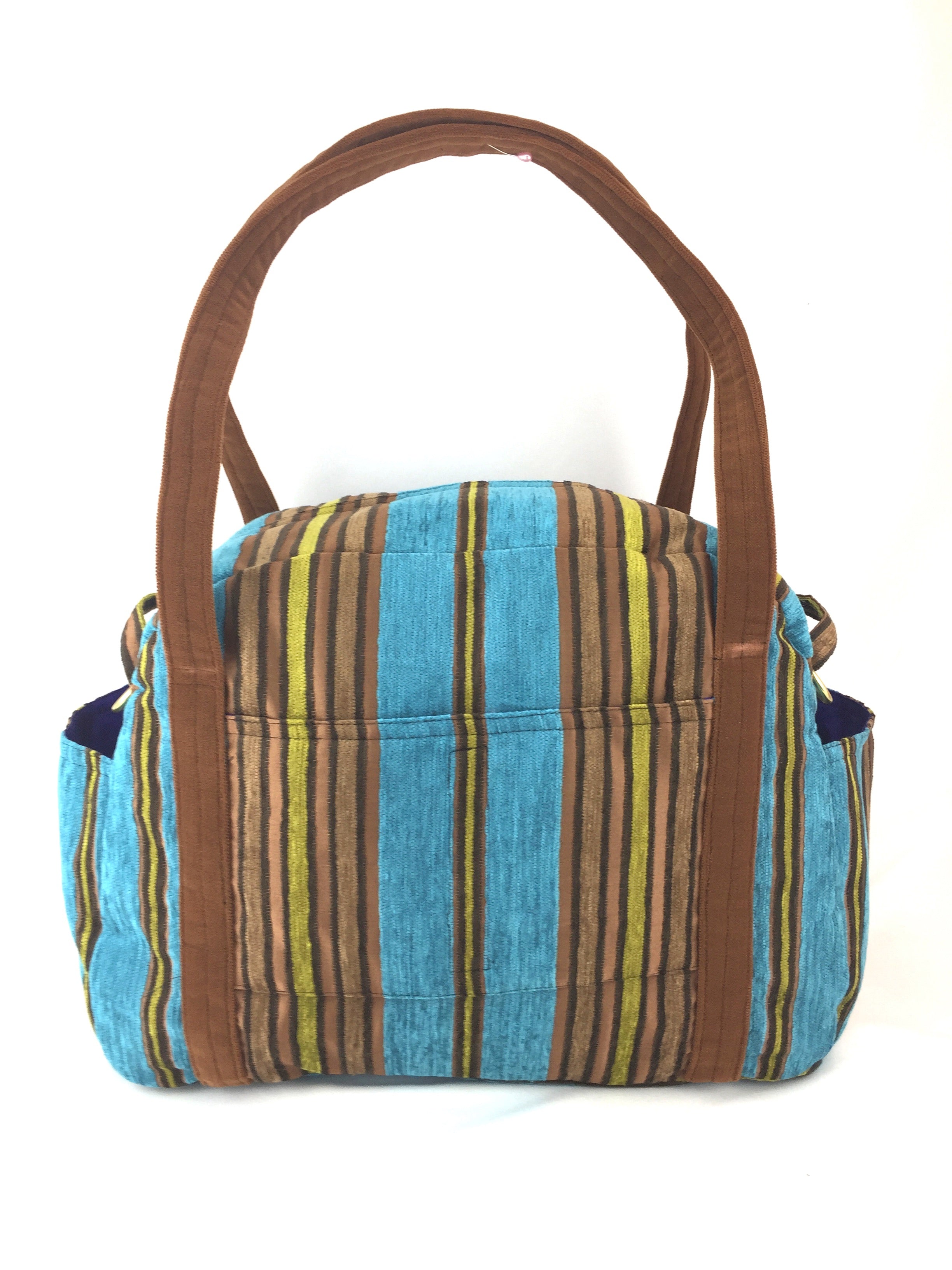 Turquoise & Wood Holly Carry-On Bag